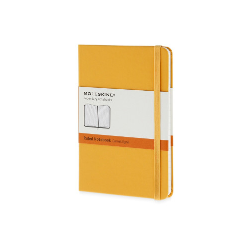 Записная книжка Moleskine Classic (в линейку) в твердой обложке, Pocket (9x14см), оранжевый