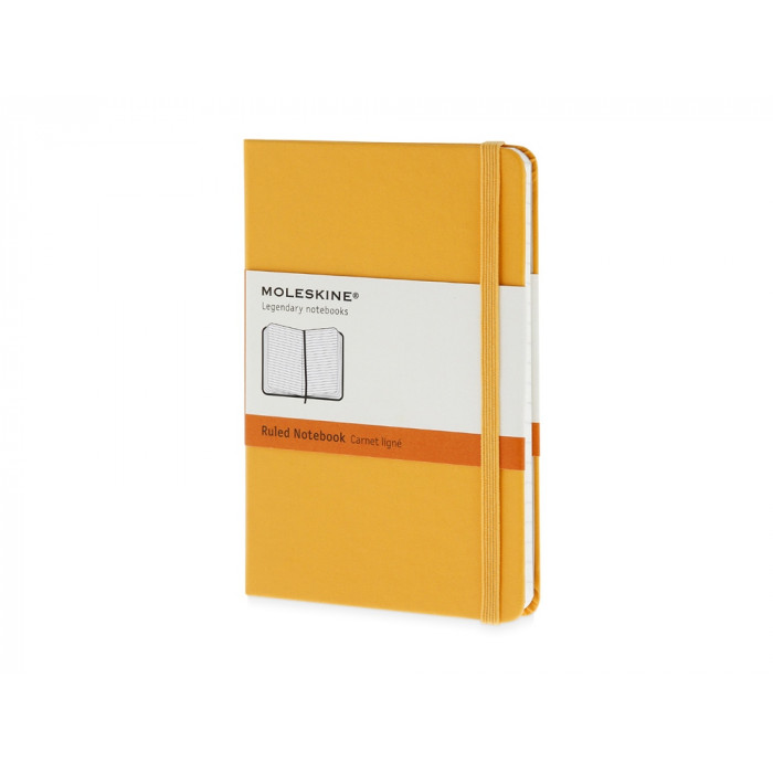 Записная книжка Moleskine Classic (в линейку) в твердой обложке, Pocket (9x14см), оранжевый