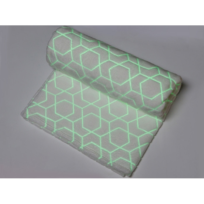 Светящийся в темноте плед Lattice серый