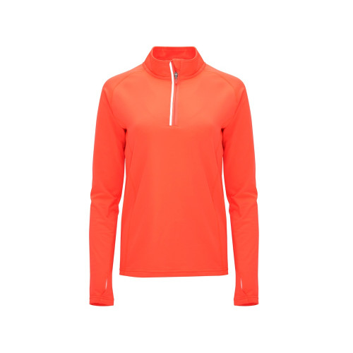 Толстовка с воротом на молнии женская Melbourne, неоновый коралловый