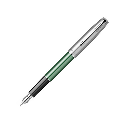 Перьевая ручка Parker Sonnet Essentials Green SB Steel CT, перо: F, цвет чернил: black, в подарочной упаковке.