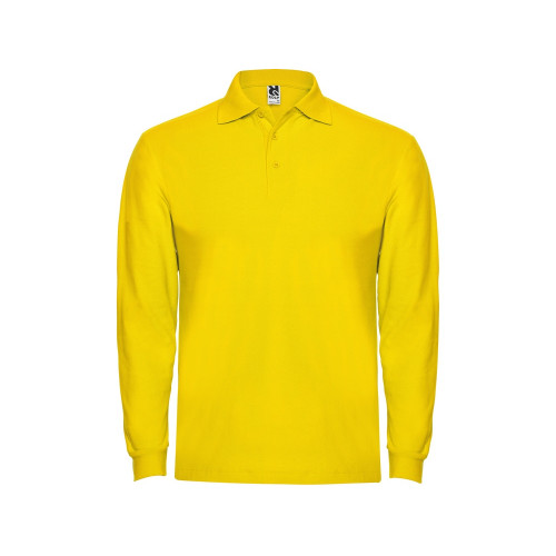 Рубашка поло Estrella мужская с длинным рукавом, желтый