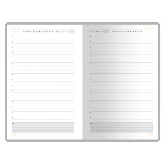 Ежедневник А5 недатированный Mercury, белый