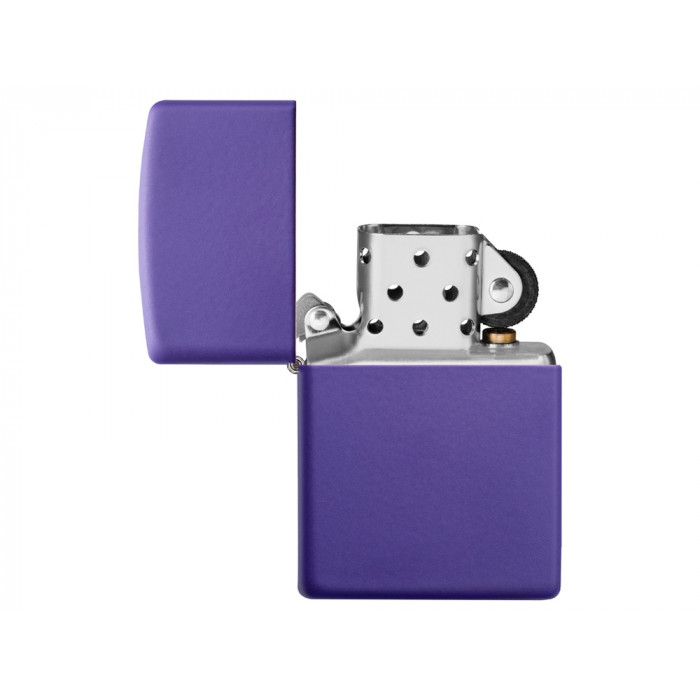 Зажигалка ZIPPO Classic с покрытием Purple Matte, латунь/сталь, фиолетовая, матовая, 38x13x57 мм