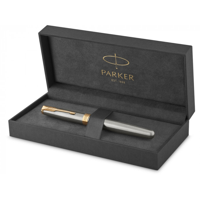 Ручка перьевая Parker Sonnet Core Stainless Steel GT, серебристый/золотистый