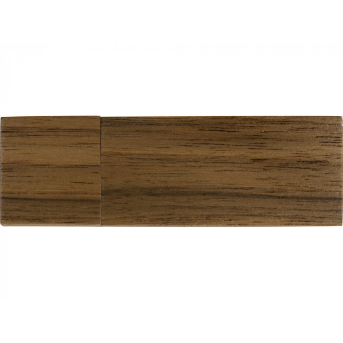 Флеш-карта USB 2.0 16 Gb Woody с магнитным колпачком, темное дерево