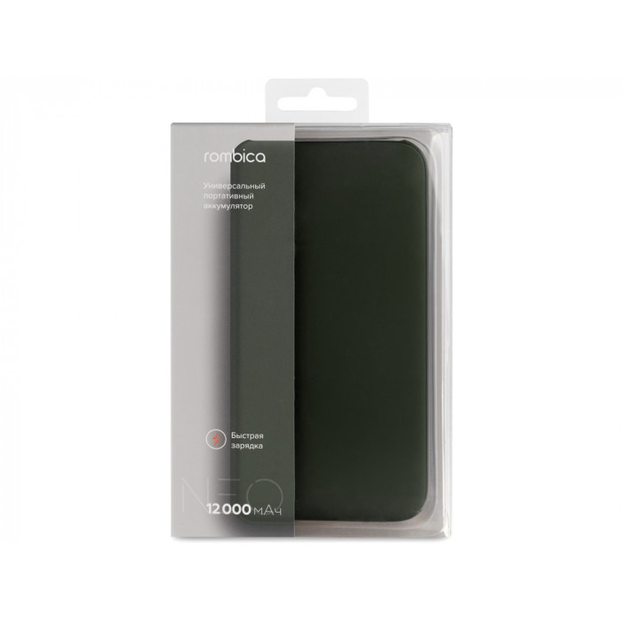 Внешний аккумулятор Rombica NEO NS120G Quick, 12000 mAh, темно-зеленый