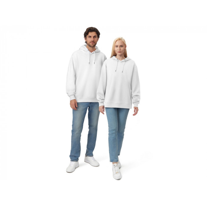 Толстовка с капюшоном оверсайз Lisbon унисекс, белый
