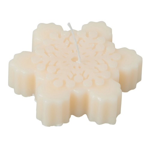 Свеча Снежинка, молочный
