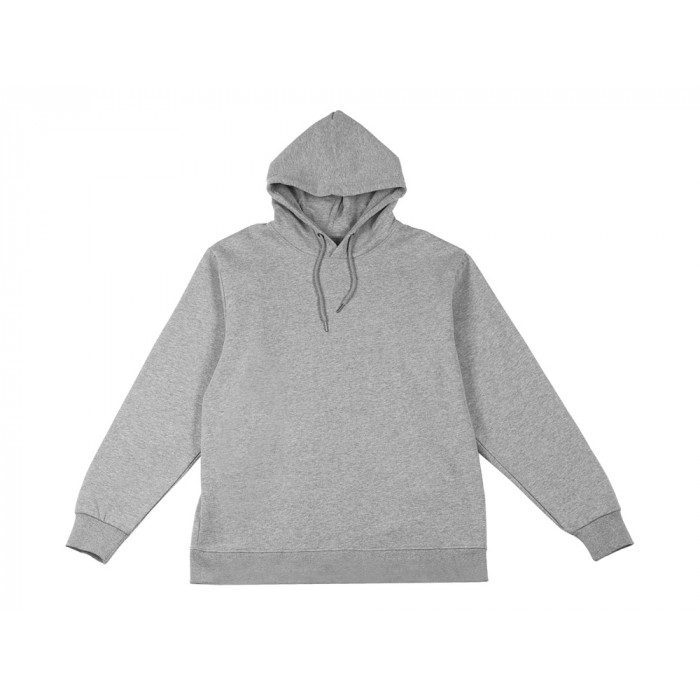 Толстовка с капюшоном оверсайз Lisbon унисекс, серый меланж