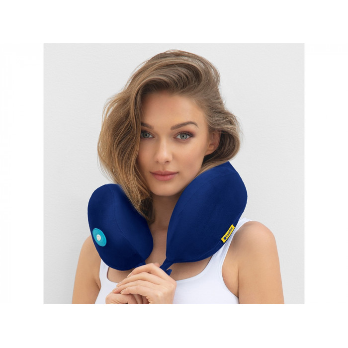 Подушка для путешествий со встроенным массажером Massage Tranquility Pillow, синий