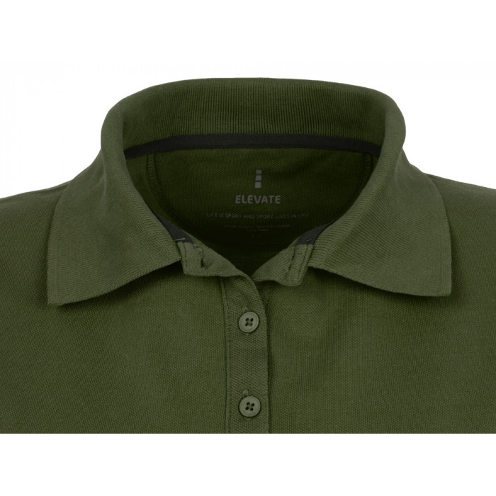 Calgary женская футболка-поло с коротким рукавом, армейский зеленый