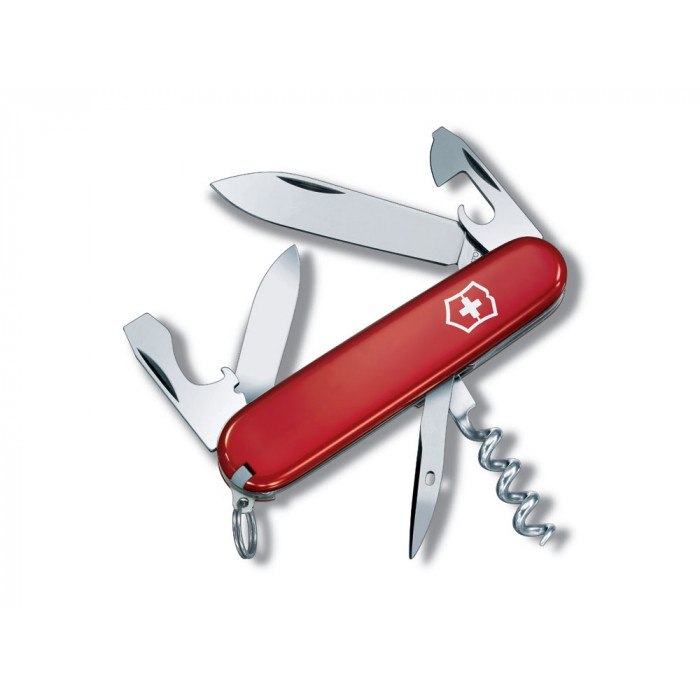 Нож перочинный VICTORINOX Tourist, 84 мм, 12 функций, красный