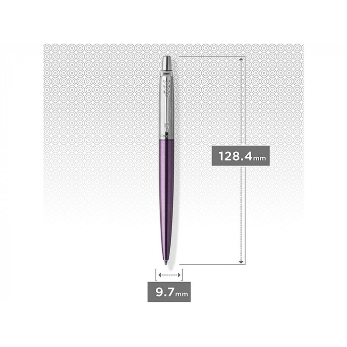 Шариковая ручка Parker Jotter Victoria Violet Chrome CT, стержень:M, цвет чернил: blue в подарочной блистерной упаковке