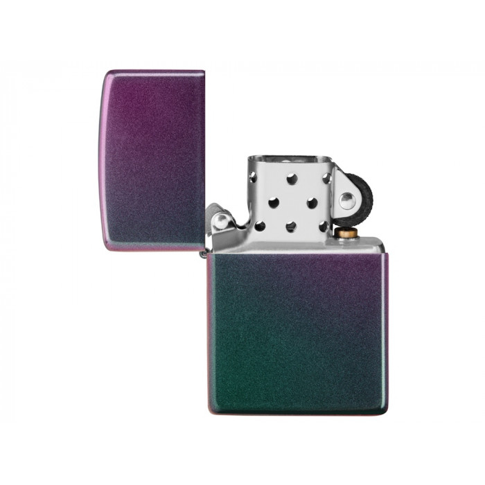 Зажигалка ZIPPO Classic с покрытием Iridescent, латунь/сталь, фиолетовая, матовая, 38x13x57 мм