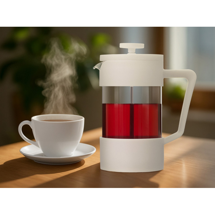 Пластиковый френч-пресс Intense, 600мл, белый