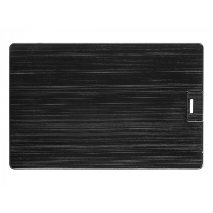 Флеш-карта USB 2.0 16 Gb в виде металлической карты Card Metal, черный