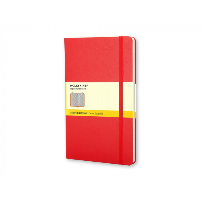 Записная книжка Moleskine Classic (в клетку) в твердой обложке, Large (13х21см), красный Записная книжка Moleskine Classic (в клетку) в твердой обложке, Large (13х21см), красный