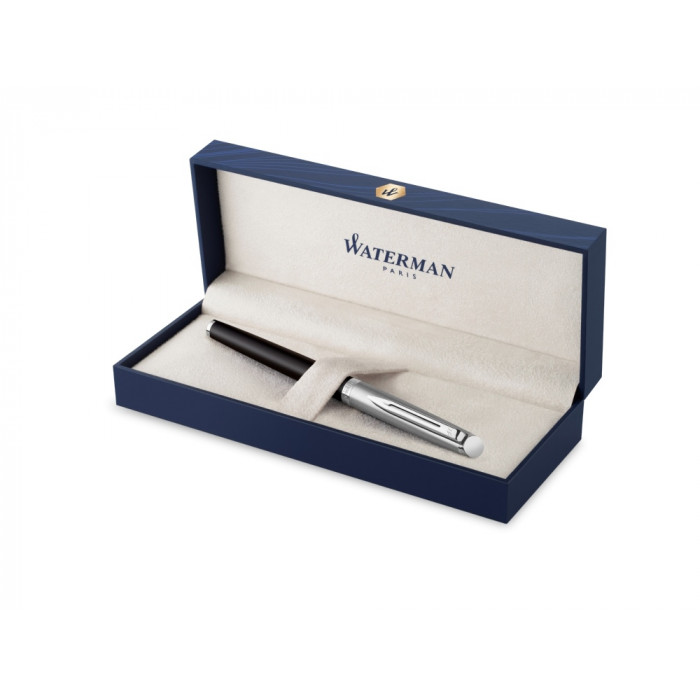 Ручка роллер Waterman Hemisphere Entry Point Stainless Steel with Black Lacquer в подарочной упаковк