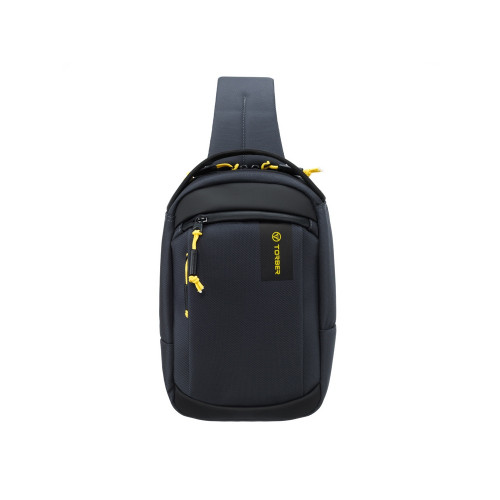 Рюкзак TORBER VOYAGE на одно плечо, серый, полиэстер 900D, 20х10х30 см, 5 л