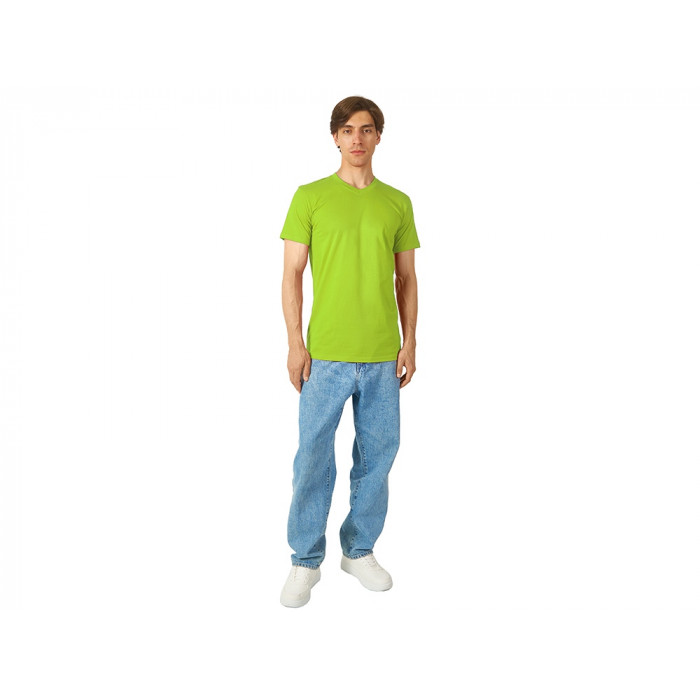 Футболка Heavy Super Club мужская с V-образным вырезом, зеленое яблоко