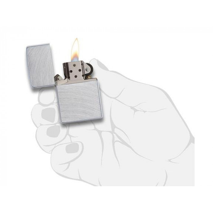 Зажигалка ZIPPO Classic с покрытием Chrome Arch, латунь/сталь, серебристая, матовая, 38x13x57 мм