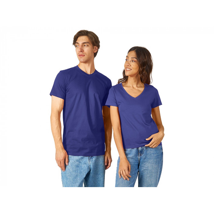 Футболка Heavy Super Club женская с V-образным вырезом, кл. синий