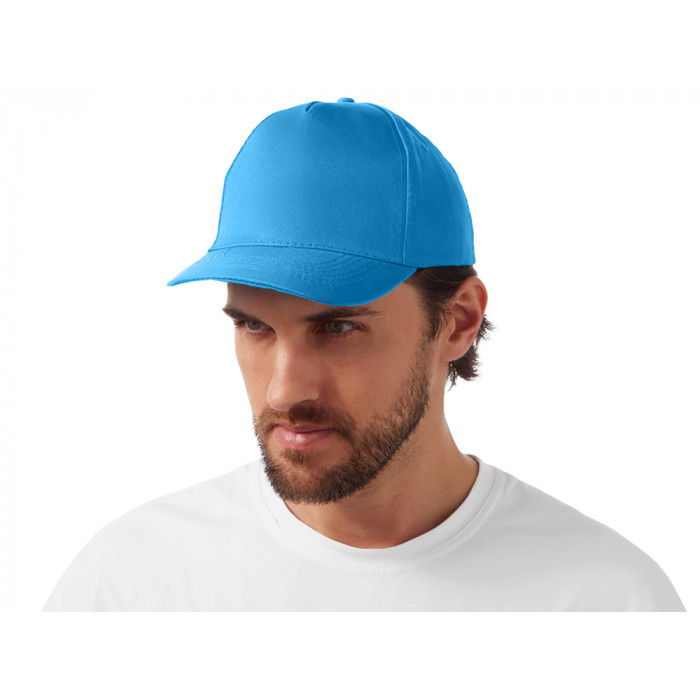 Бейсболка Poly 5-ти панельная 120 гр, голубой