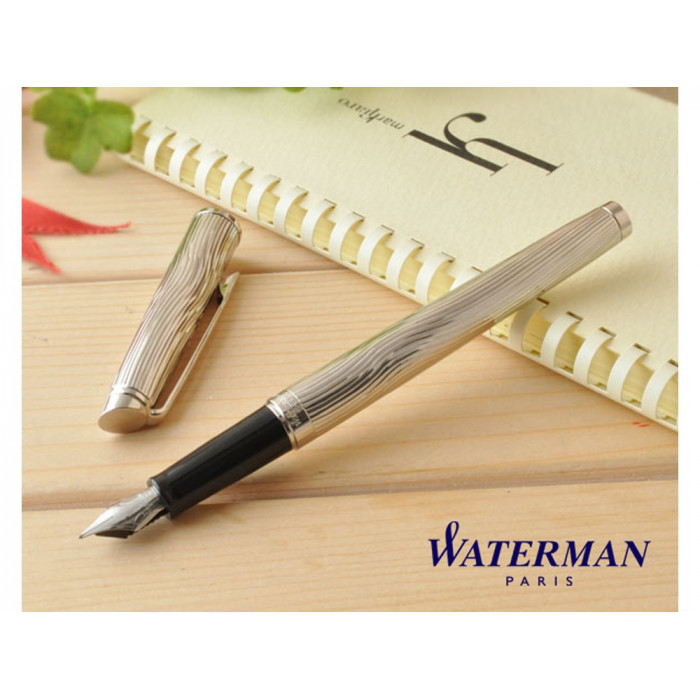 Перьевая ручка Waterman Hemisphere Deluxe , цвет: Metal CT, перо: F