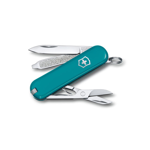 Нож-брелок VICTORINOX Classic SD Colors Mountain Lake, 58 мм, 7 функций, тёмно-бирюзовый