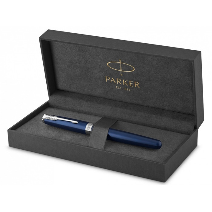 Перьевая ручка Parker Sonnet Blue Subtle CT, перо: F, цвет чернил: black, в подарочной упаковке