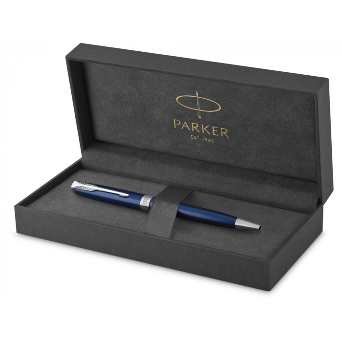 Ручка шариковая Parker Sonnet Core Subtle Blue CT, синий/серебристый