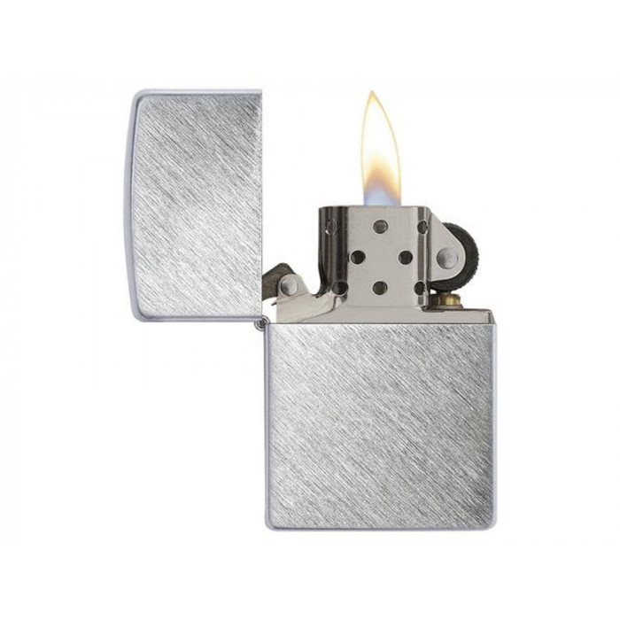 Зажигалка ZIPPO с покрытием Herringbone Sweep, латунь/сталь, серебристая, матовая, 38x13x57 мм