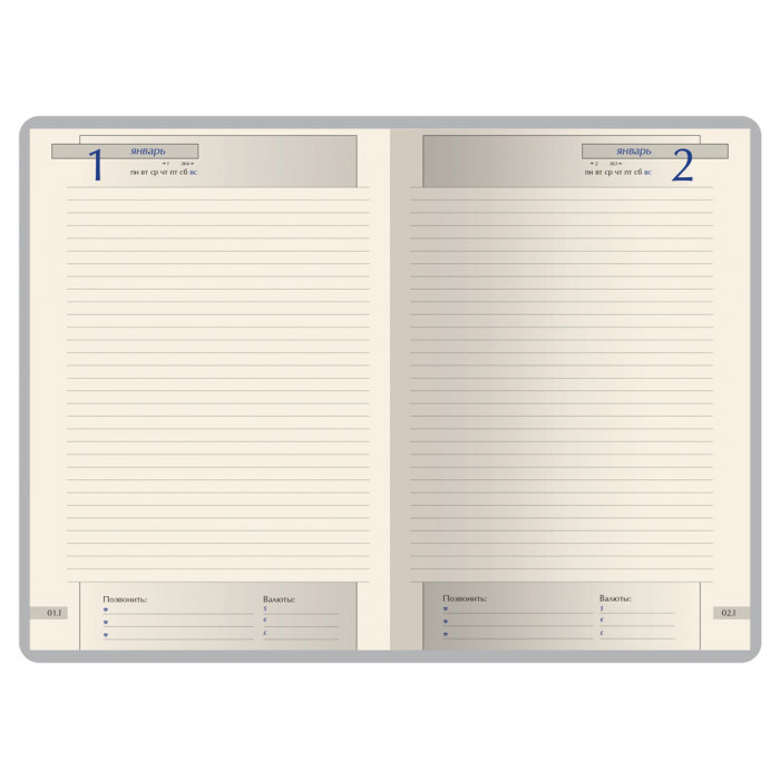 Ежедневник полудатированный А5 Windsor, синий