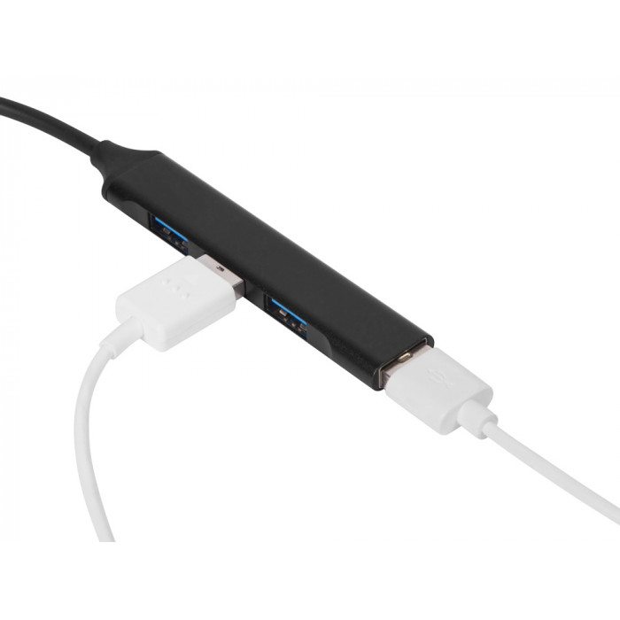 USB-хаб Link с коннектором 2-в-1 USB-C и USB-A, 2.0/3.0, черный