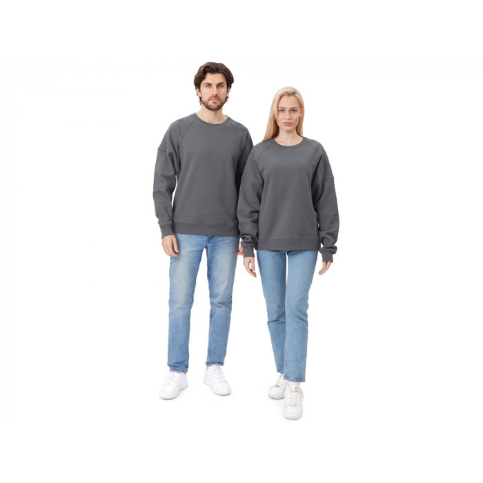 Свитшот оверсайз Paris, унисекс, темно-серый