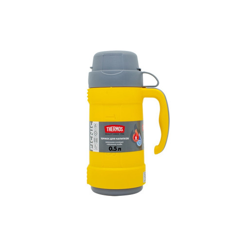 Термос со стеклянной колбой тм THERMOS PICNIC 40 Series Yellow 0,5L