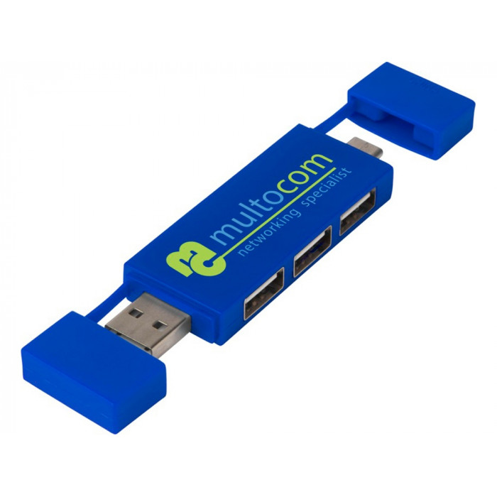 Mulan Двойной USB 2.0-хаб, синий