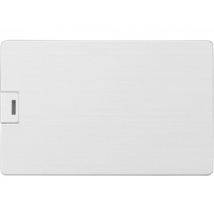 Флеш-карта USB 2.0 16 Gb в виде металлической карты Card Metal, серебристый