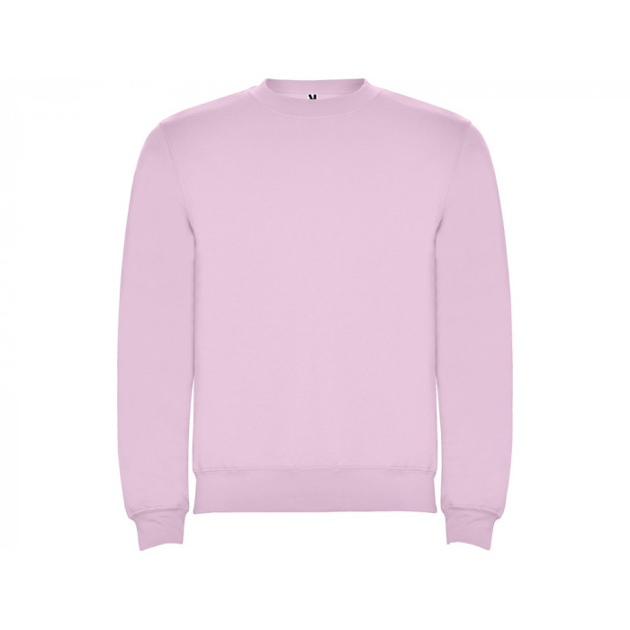 Свитшот с начесом Clasica унисекс, светло-розовый