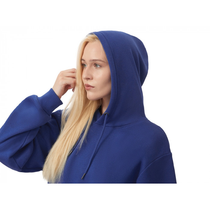 Толстовка с капюшоном оверсайз Lisbon унисекс, классический синий