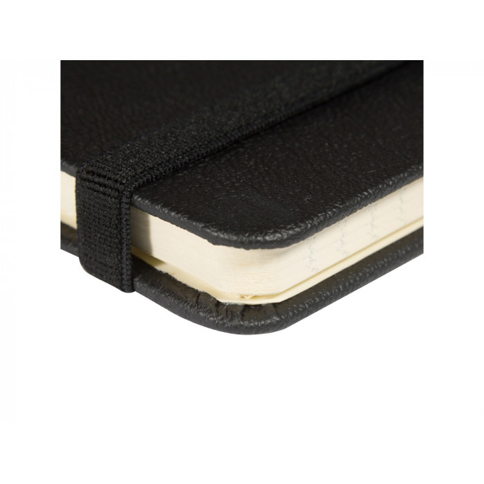 Блокнот А5  City на резинке, черный