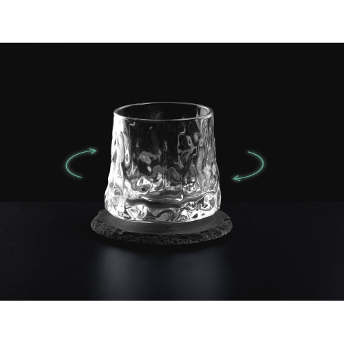 Вращающийся бокал для виски на сланцевом костере Bromo