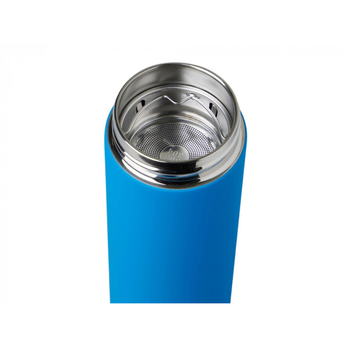 Термос Confident с покрытием soft-touch 420мл, голубой