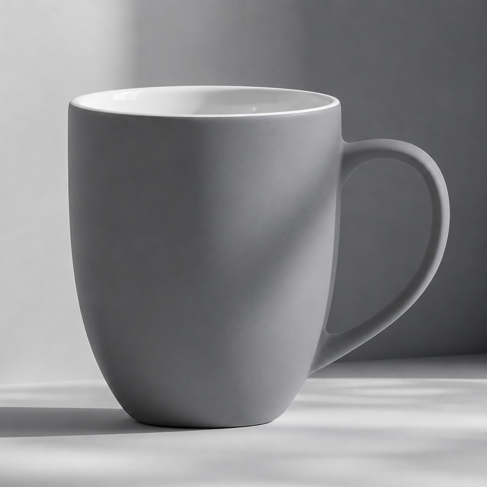 Кружка с покрытием soft-touch Tulip Gum, средне-серый NEW Cool gray 7C