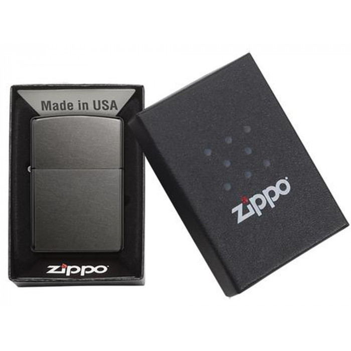 Зажигалка ZIPPO Classic с покрытием Gray Dusk , латунь/сталь, серая, матовая, 38x13x57 мм