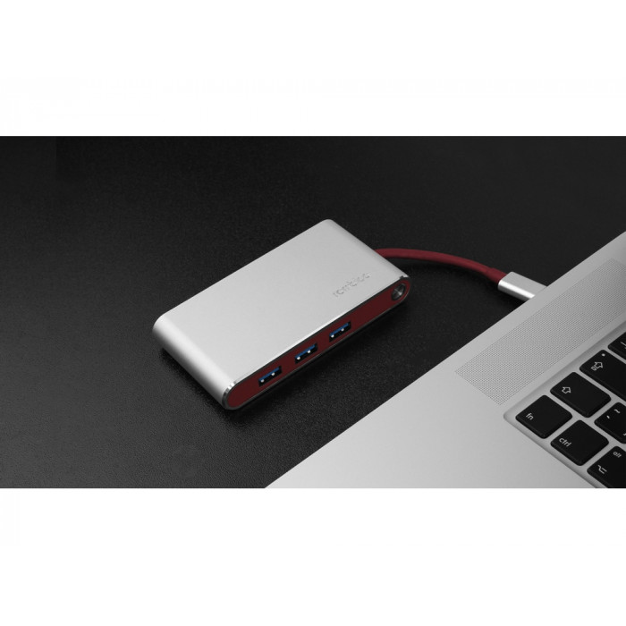 Хаб USB Rombica Type-C Hermes Red