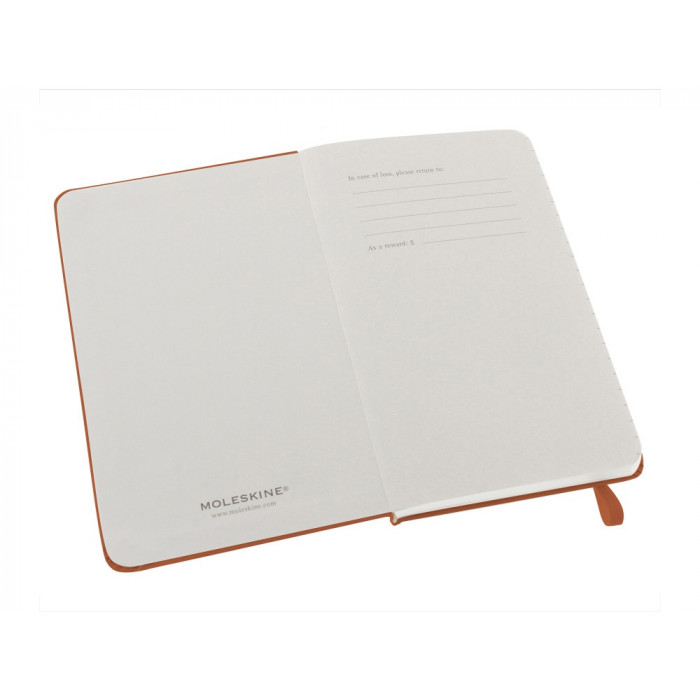 Записная книжка Moleskine Classic (в линейку) в твердой обложке, Pocket (9x14см), оранжевый коралл