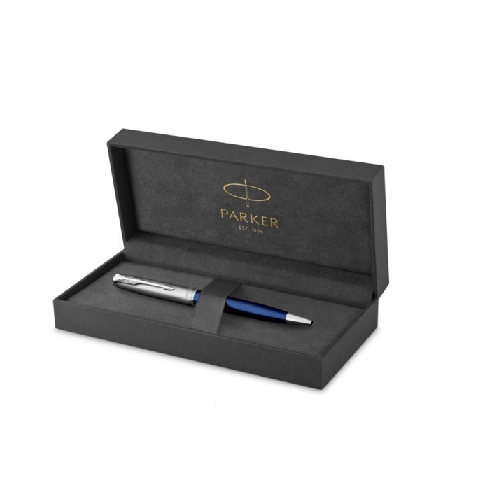 Шариковая ручка Parker Sonnet Entry Point Blue Stee CT, стержень: M, цвет чернил: black , в подарочной упаковке