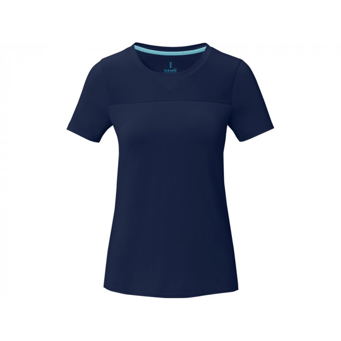 Borax Женская футболка с короткими рукавами из переработанного полиэстера согласно стандарту GRS с отличным кроем - Темно - синий
